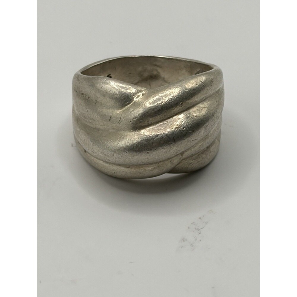 Vintage Sezegin Taxco Sterling Silver Ring size 8, Modernist Mexico 925 jiri